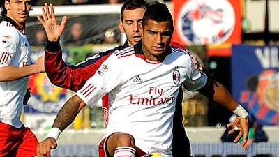 Kevin-Prince Boateng, front, has been key to AC Milan’s push to win the scudetto.