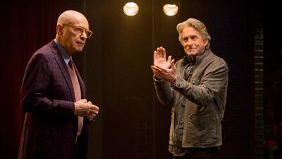 Alan Arkin, left, and Michael Douglas in a scene from "The Kominsky Method". AP
