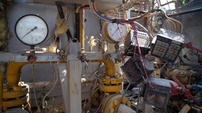 A picture taken on July 7, 2020, shows the site of an explosion at an oxygen factory in town of Baqershahr, south of Tehran. AFP