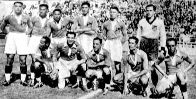 The Egyptian national team at the second World Cup in Italy in 1934. AFP