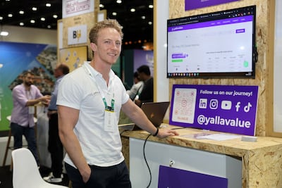 Jack Sellers, founder of YallaValue, at Big 5 Global in Dubai. Pawan Singh / The National
