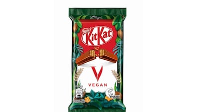 Nestle will launch the KitKat V, a vegan chocolate bar, this year. Courtesy Nestle