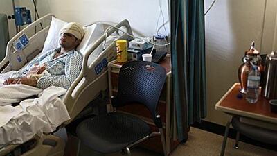 Baha Salim underwent reconstructive eye surgery at Mafraq Hospital in Abu Dhabi five years and seven months after a grenade attack in Palestine left him scarred.