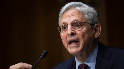 US Attorney General Merrick Garland speaks before a Senate Judiciary Committee hearing in Washington. EPA