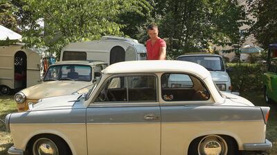 A Trabant automobile sits parked near Nossen, Germany. Adam Berry / Getty Images