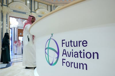 Saudis and foreign delegates visit the Future Aviation Forum in Riyadh this week. AFP