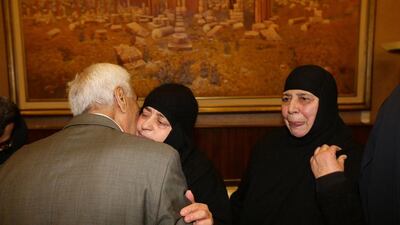 Syrian Greek Orthodox nuns were seized by rebels from their convent in the village of Maloula, north of Damascus, on December 6. Thety were freed on Monday, March 10, 2014, after a nine-hour journey weaving across the Syrian and Lebanon borders. Youssef Badawai / EPA