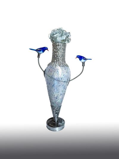 Oinochoe by Reshmi Dey is included in The Glass Makers Club’s The Hourglass: Pouring the Past into the Future exhibition. Photo: The Glass Makers Club