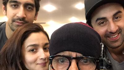 Bachchan shared this photo of himself with the star cast in Bulgaria to his Instagram.