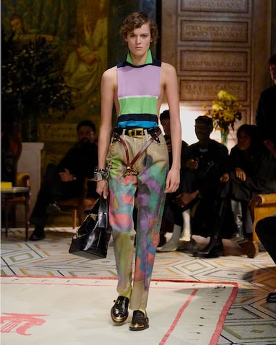 Dario Vitale presented his first collection for Versace. Photo: Versace
