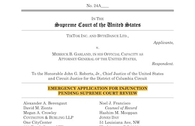 TikTok filed an emergency appeal to the US Supreme Court to overturn bipartisan legislation that could ban the app in the US by January 19th.