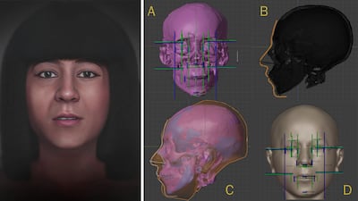 The reconstructed face of an Egyptian priestess using CT scans. Photo: Cicero Moraes