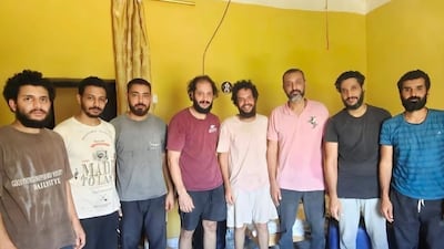 The eight Egyptian sailors who were kidnapped from the MT Eureka off Somalia in May. Photo: Egyptian Foreign Ministry