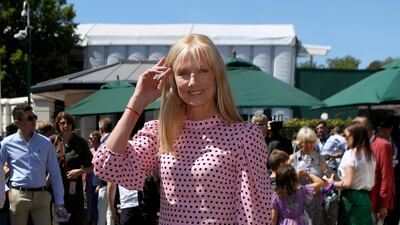 Joely Richardson on day four of the Wimbledon Championships at the All England Lawn Tennis and Croquet Club. PA