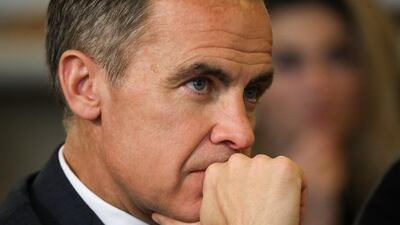 Mark Carney, governor of the Bank of England. British central bank looks set to keep interest rates on ice this week after unexpectedly weak economic data. Simon Dawson / Bloomberg