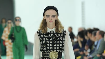 A model walks the runway at the Gucci Spring/Summer 2020 fashion show during Milan Fashion Week. Vittorio Zunino Celotto/Getty Images for Gucci