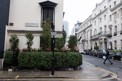 A property in South Street, in London's Mayfair, was among Rifaat Al Assad's homes. Mark Chilvers for The National