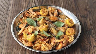 Seafood platter at Sticky Rice. Chris Whiteoak / The National