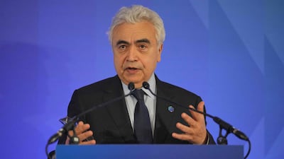 Fatih Birol, executive director of the IEA, speaks at a press conference on day two of the Future of Energy Security Summit. AFP