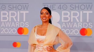 Yasmin Evans arrives at the Brit Awards 2020 at The O2 Arena on Tuesday, February 18, 2020 in London, England. AFP