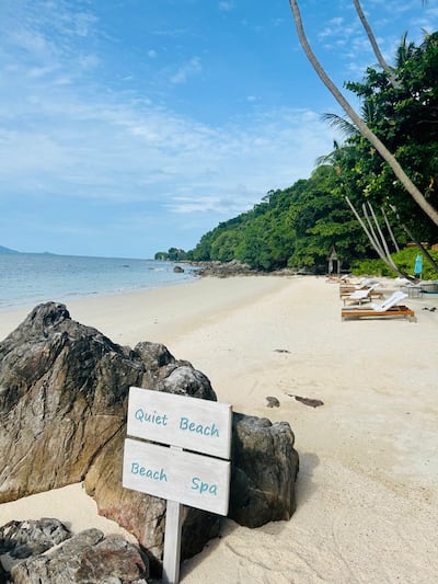 A quiet beach area at the hotel. Photo: Christine Harding