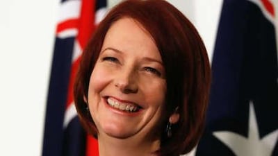 The Australian prime minister Julia Gillard speaks during a press conference following the Labour leadship spill which saw Ms Gillard call a leadership ballot for the role of prime minister.