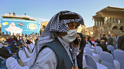Iraqis in the northern city of Mosul get ready to welcome Pope Francis. AFP