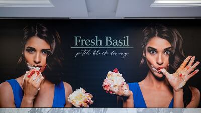 Guests can also take photos with a Dining in the Dark-themed wall. Victor Besa / The National