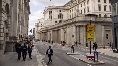 A street near the Bank of England in the City of London. Bloomberg