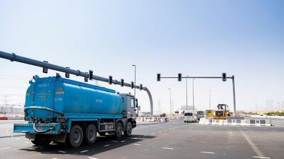 Motorist's defence team said cyclist crossed Sheikh Rashid Road in Dubai when pedestrian light was against him. Reem Mohammed / The National