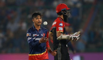 Sandeep Lamichhane was impressive while in action for Delhi Daredevils in the Indian Premier League last year. Altaf Qadri / AP Photo