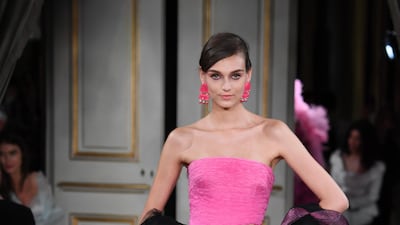 A look by Giorgio Armani Prive Haute Couture. Getty 