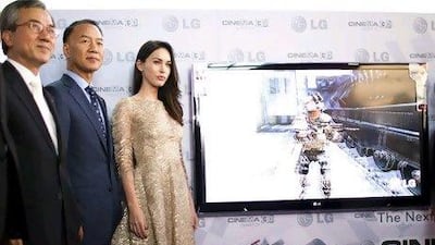 Megan Fox delivered the TV message for LG. Andrew Henderson / The National