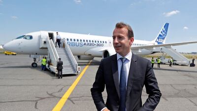Airbus chief executive Guillaume Faury will donate his 2019 bonus to charity even as coronavirus disrupts business. EPA
