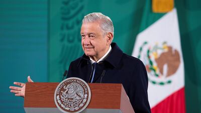 President Andres Manuel Lopez Obrador announced gleefully on Monday that his supporters had collected 10 million signatures in favour of the referendum. EPA