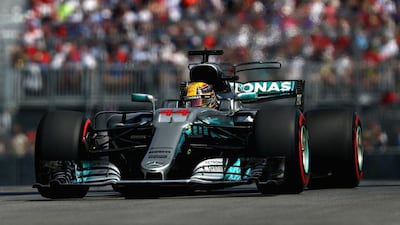 Lewis Hamilton on his way to victory in the Canadian Grand Prix at Circuit Gilles Villeneuve on June 11, 2017 in Montreal, Canada. Getty Images