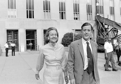 A 1971 photo of The Washington Post’s former editor Ben Bradlee and publisher Katharine Graham in Washington. AP