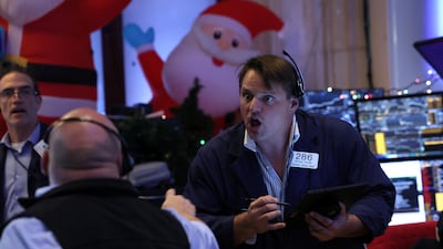 Traders on the floor of the New York Stock Exchange. The S&P 500 settled less than 0.1% lower on Friday, but notched its seventh winning week in a row and its best show since 2017. Reuters