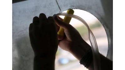 Carefully replace the rubber window seal.