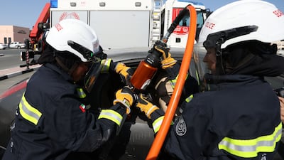 The team were training to respond to emergencies they may face as part of the Dubai Police