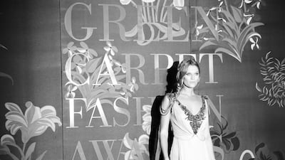 Model Toni Garrn attends the Green Carpet Fashion Awards during Milan Fashion Week spring / summer 2020. Getty Images