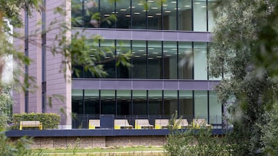 An empty office building in the UK. Demand for office space, in a moderate scenario, is projected to be about 13 per cent lower by 2030 compared to 2019 levels. Bloomberg