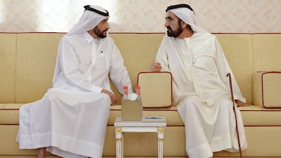 Sheikh Ahmed with his brother Sheikh Mohammed bin Rashid, Vice President and Ruler of Dubai. Photo: Sheikh Ahmed bin Rashid