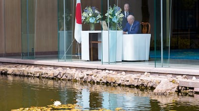 Mr Biden ordered flags in the US to be flown at half mast. AP