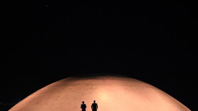 Brazilian authorities stand guard at the Senate as supporters of the Brazilian government demonstrate outside the institution’s headquarters in Brasilia, Brazil. Supporters and opponents of Brazilian President Dilma Rousseff took to the streets of several cities in the country as the President of the Brazilian Senate Renan Calheiros rejected the annulment of the impeachment process against Rousseff, decided by the interim president of the Lower House Waldir Maranhao, who ordered that the proceedings against her must continue. Fernando Bizerra Jr / EPA