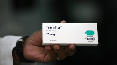 Pharmacists say stocks of Tamiflu capsules have been in high demand and the liquid version for children is no longer on sale in the UAE. Randi Sokoloff / The National