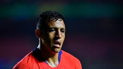Chile's Alexis Sanchez reacts during the Copa America match against Japan. AFP