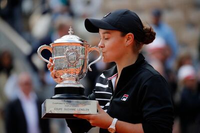 World No 1 and French Open champion Ashleigh Barty will be one of the favourites in Dubai. AP Photo