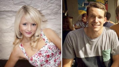 British students Hannah Witheridge and David Miller, who were found murdered on the island of Koh Tao in Thailand on September 15, 2014. EPA