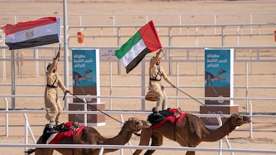 Camel riders put on a show at Sharm El Sheikh Heritage Festival. Courtesy Sheikh Mohamed bin Zayed Twitter